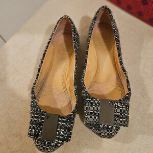 Tory Burch Chase Ballet-Metallic Eyelash Tweed 8.5M